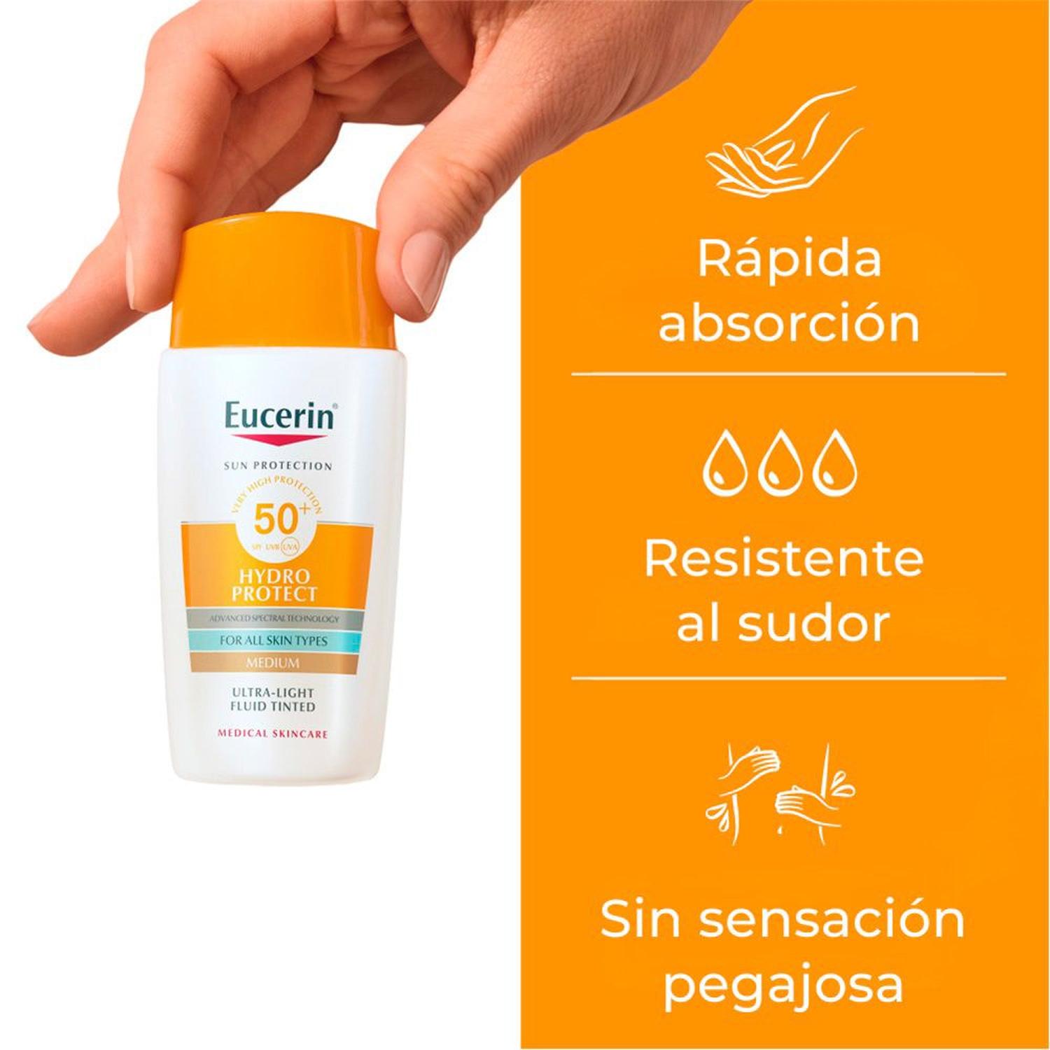EUCERIN Face Sun Hydro Fluid FPS50 50ML Tono Medio EUCERIN Face Sun Hydro Fluid FPS50 50ML Tono Medio