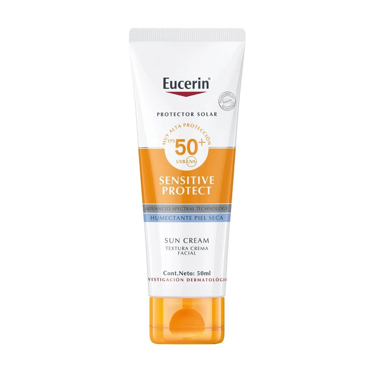 Eucerin Sun Creme Sensitive Protect Facial Fps 50 – Piel Seca Eucerin Sun Creme Sensitive Protect Facial Fps 50 – Piel Seca